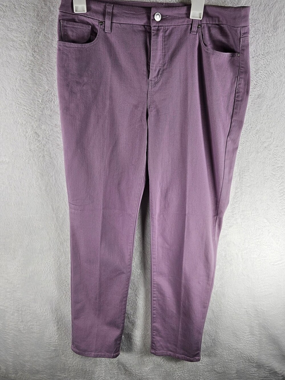 Chico's So Slimming Girlfriend Ankle Jean Lilac Purple Women's Size 10